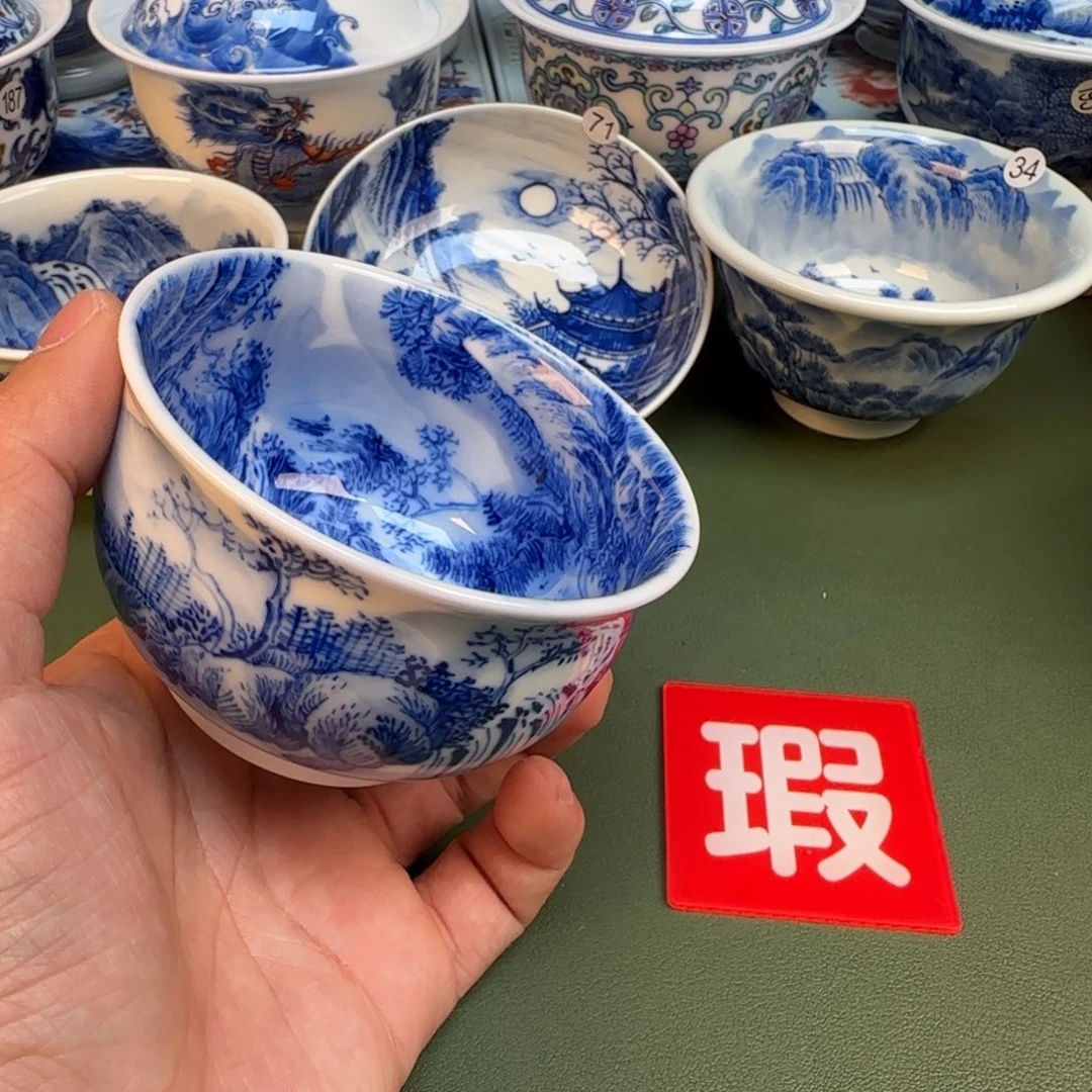 纯手工纯手绘茶具石头79