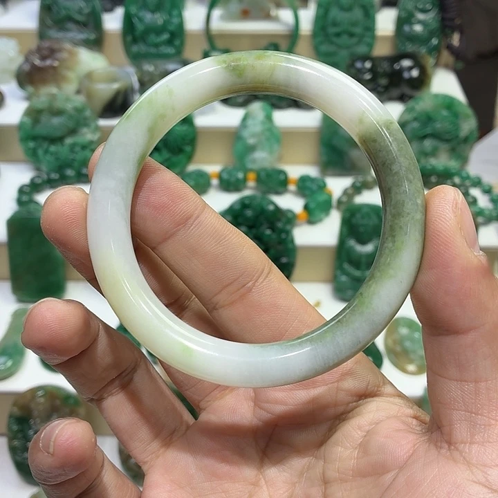 独山玉未镶嵌手镯56圈口