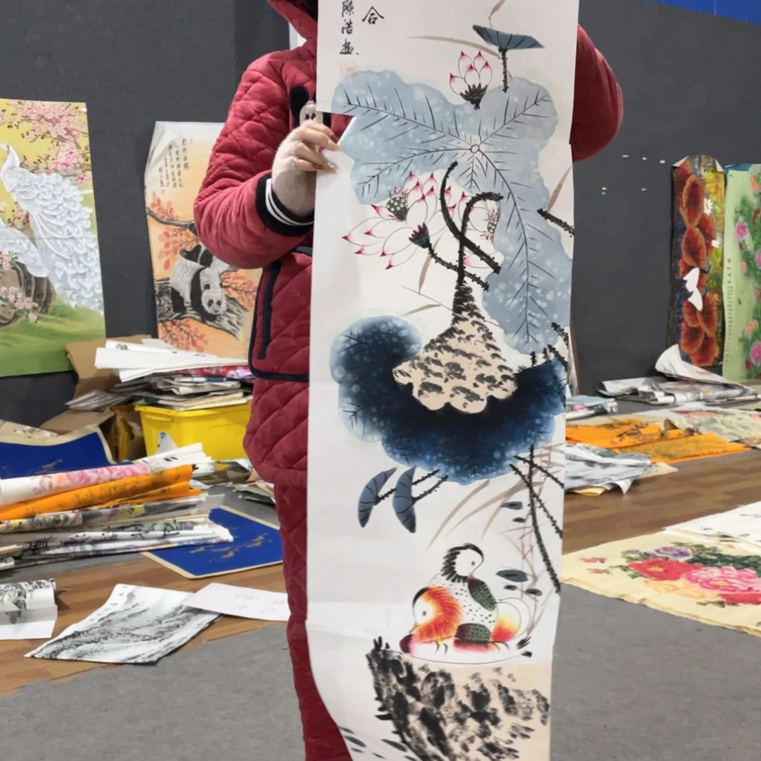 国画国画作品画心一张