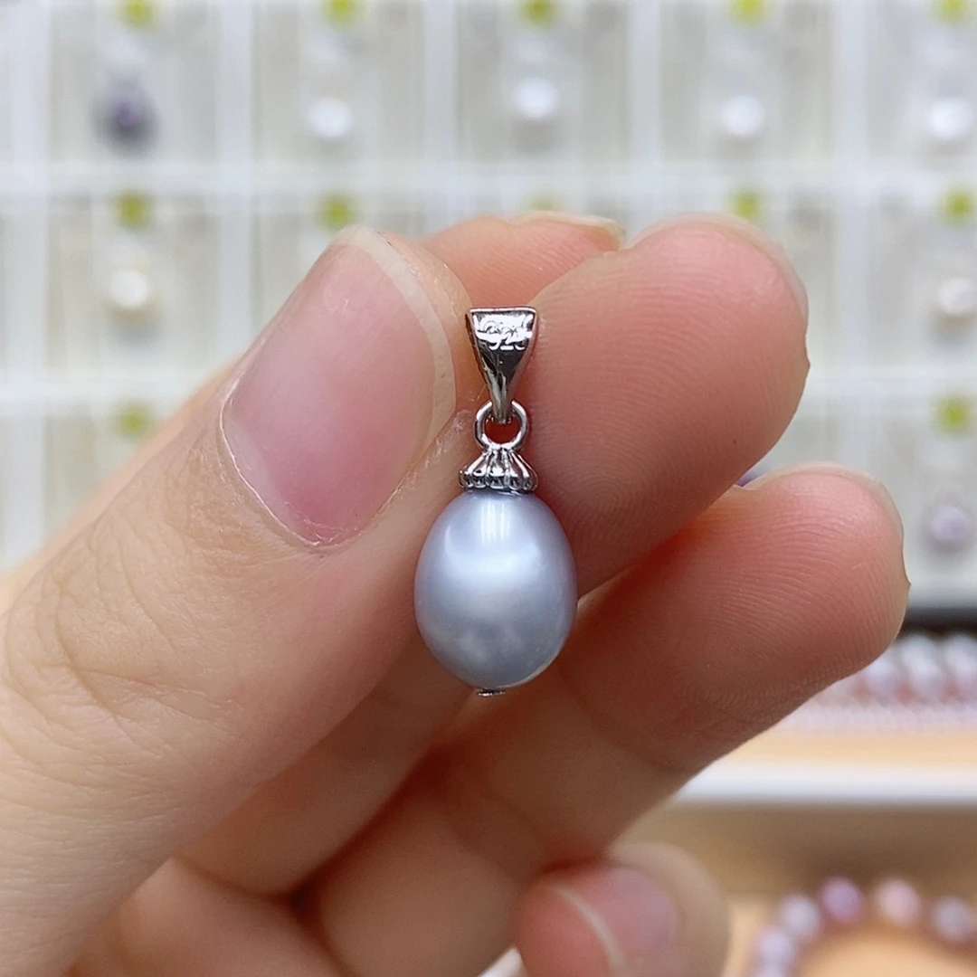 合金淡水珍珠吊坠(不含链)