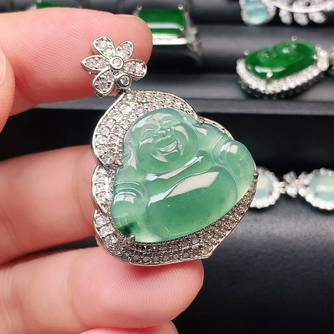 翡翠未镶嵌颈饰天然