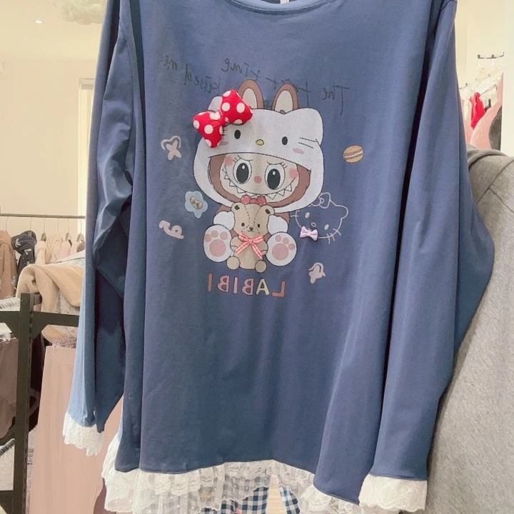 拉不不蓝色家居服套装5码