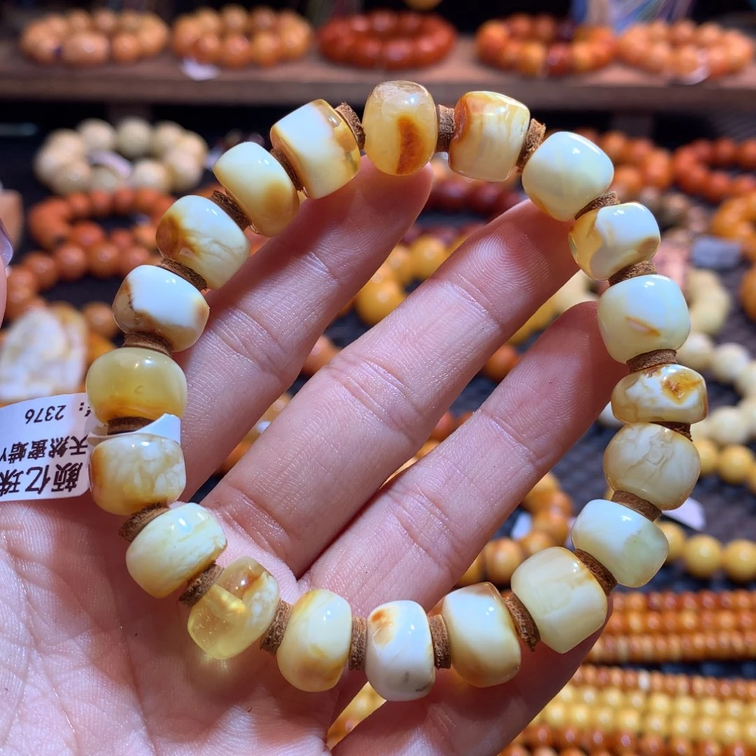 琥珀未镶嵌手链蜜蜡