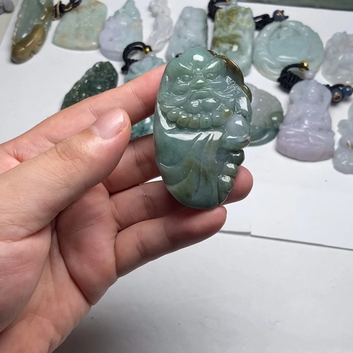 翡翠未镶嵌颈饰达摩18