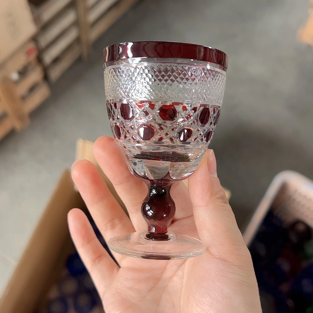 水晶玻璃高脚款微瑕一个