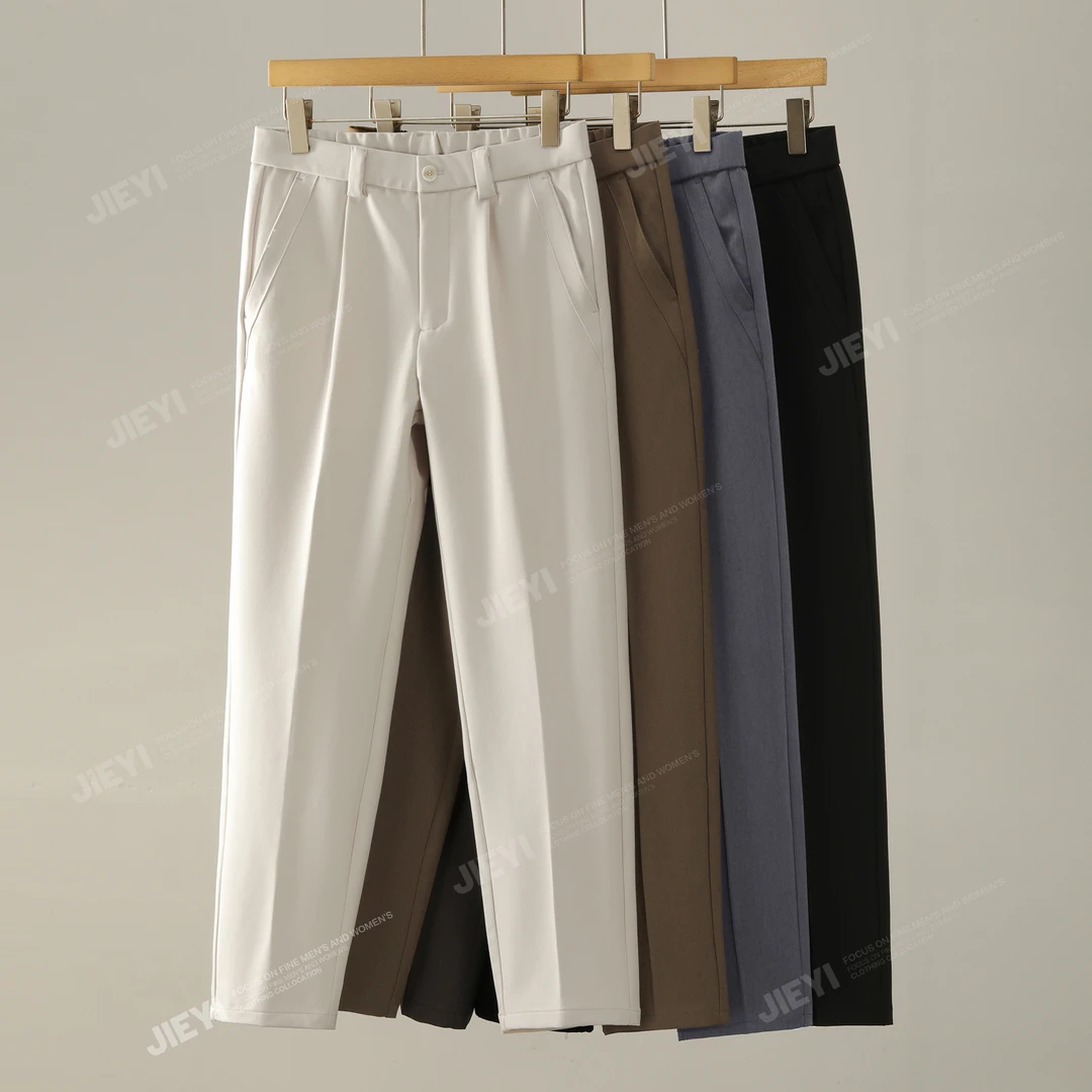 【断码五折】立体裁剪中空纤维透气直筒长裤耐磨垂坠感免熨烫休闲裤