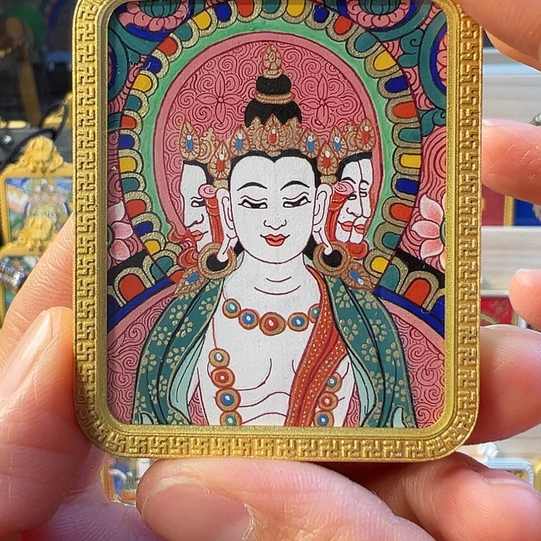 吊坠热贡唐卡大日如来