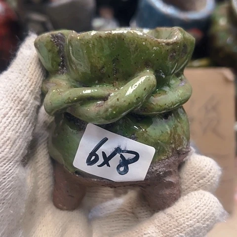 红陶粗陶花盆手工