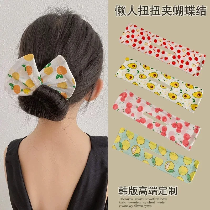 儿童发饰蝴蝶结扭扭盘发器懒人丸子头盘发器女童魔术盘发器碎发c