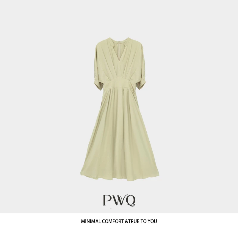 【女主庄园】连衣裙天丝亚-麻轻熟风法式气质收腰显瘦FSN-25501XL7