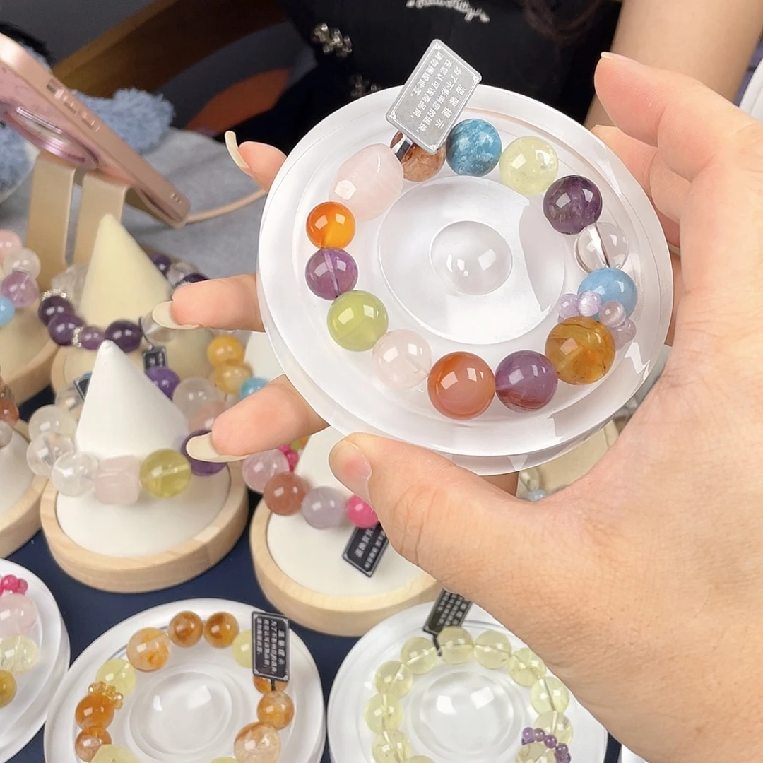 银S925镀金镶嵌手链水晶