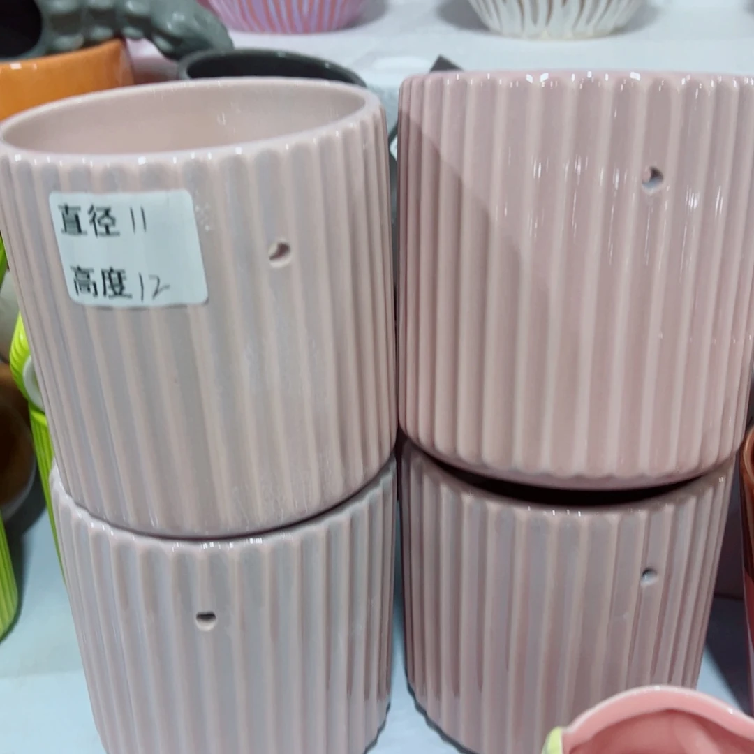 有孔，陶瓷花盆满10米包邮发货