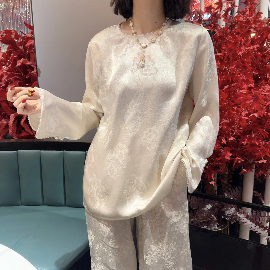 早春国风小仙女串珠牡丹花上衣