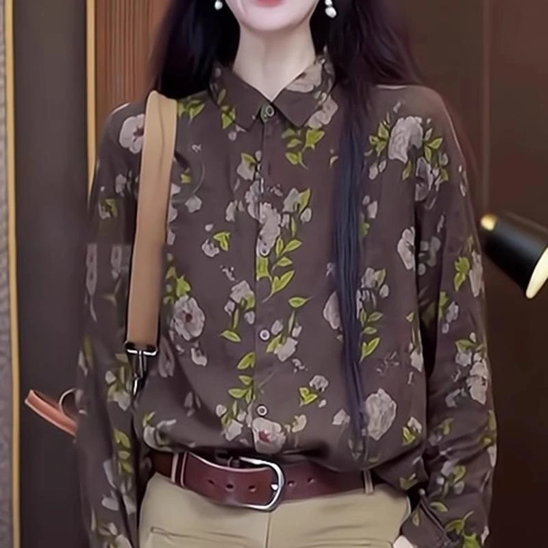 欧货2025年春秋新款女装休闲百搭显瘦简约衬衫高级感小众穿搭上衣