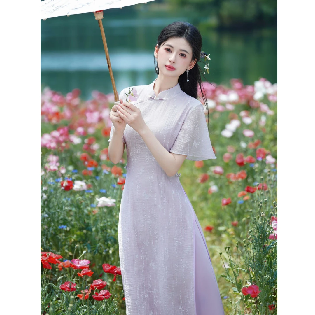 【虞美人】中国风改良款气质女神透气旗袍连衣裙新中式显瘦衣长120