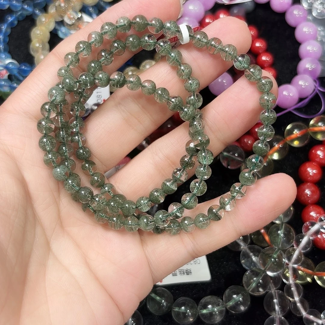 未镶嵌手串水晶绿幽灵
