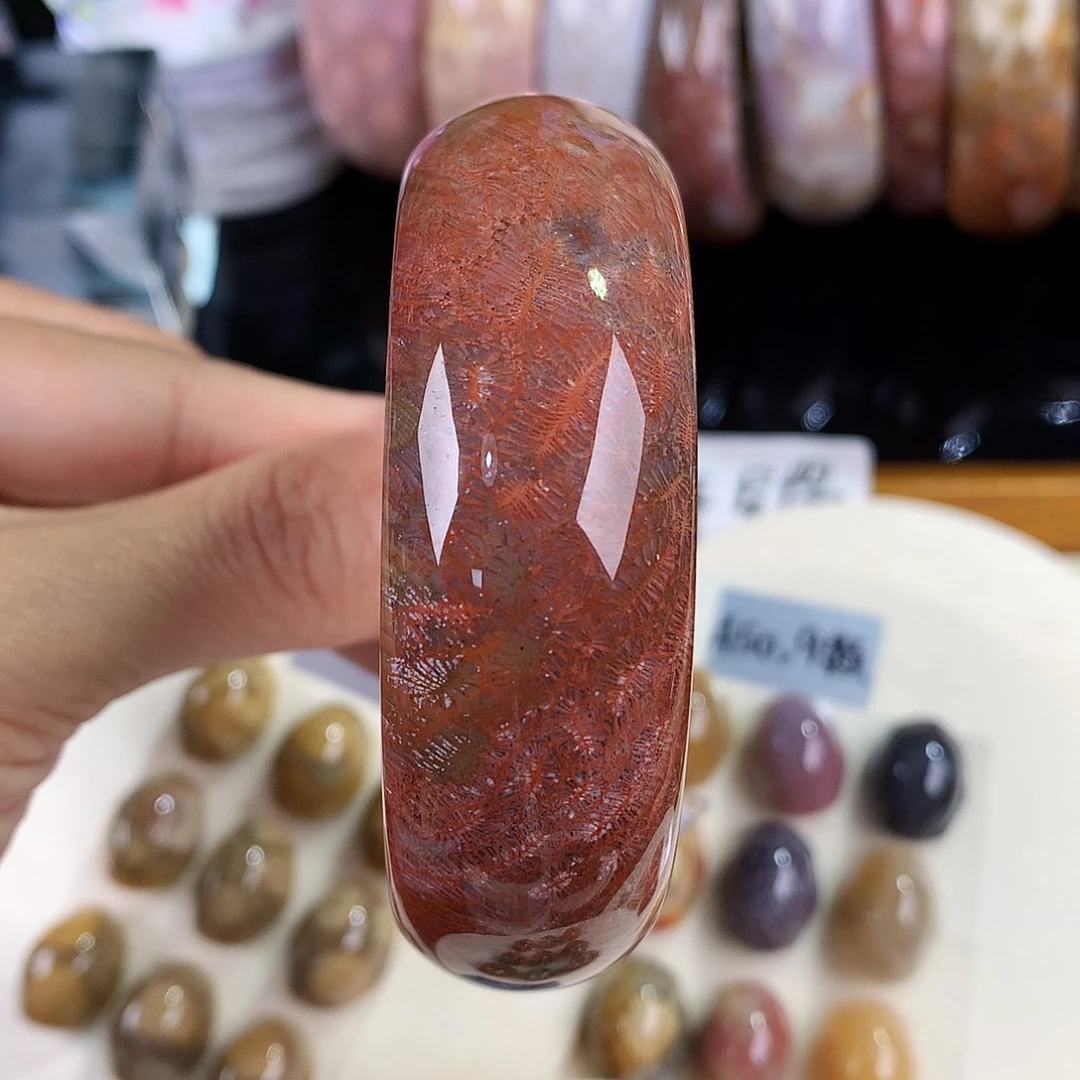 硅化珊瑚（珊瑚玉）未镶嵌吊坠(赠链)23号58圈口