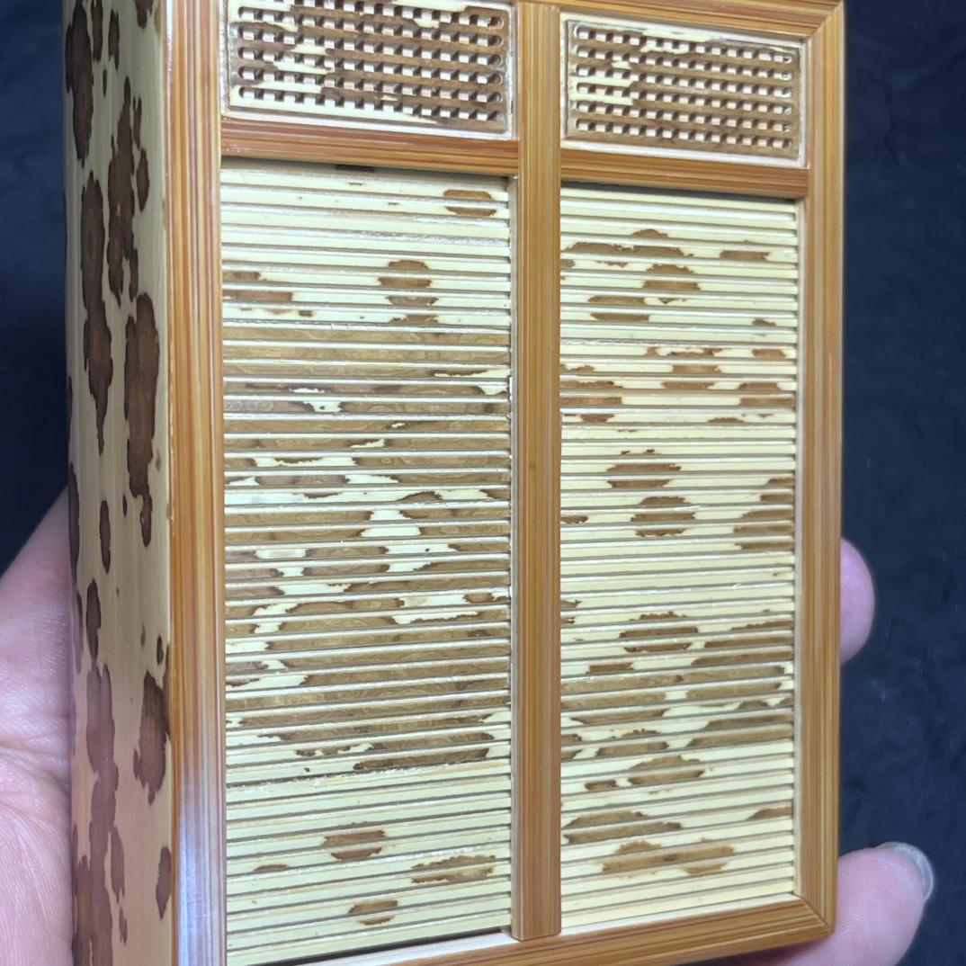 斑竹梅妃竹天窗卷帘门竹蛉盒鸣虫盒适合多种蛉虫