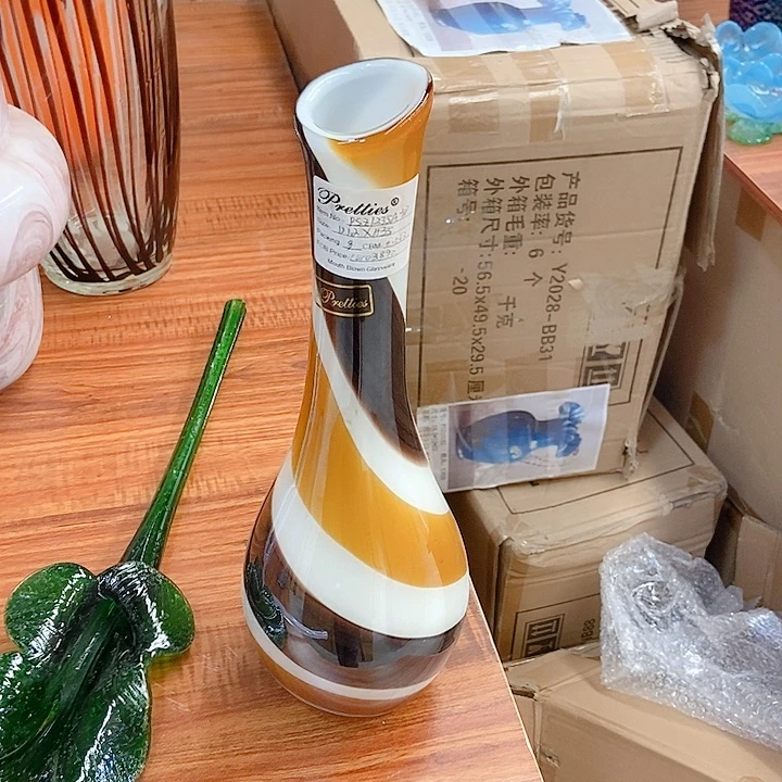 ?***亿琉璃花瓶高度35厘米3厘米