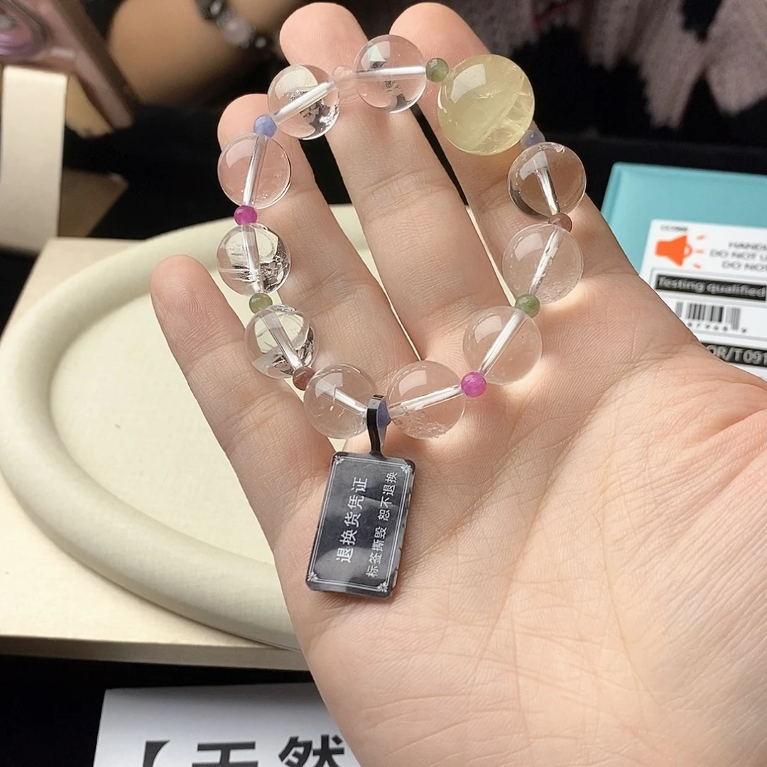 银S925镀金镶嵌手链水晶