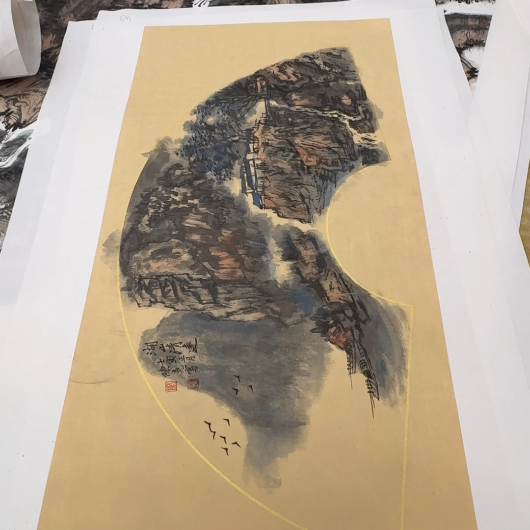 国画四尺四开手绘做