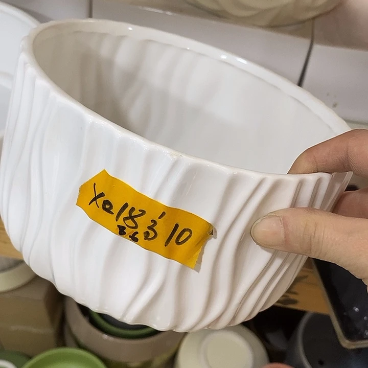 陶盆有孔 瑕疵针孔漏釉介意勿拍口 高