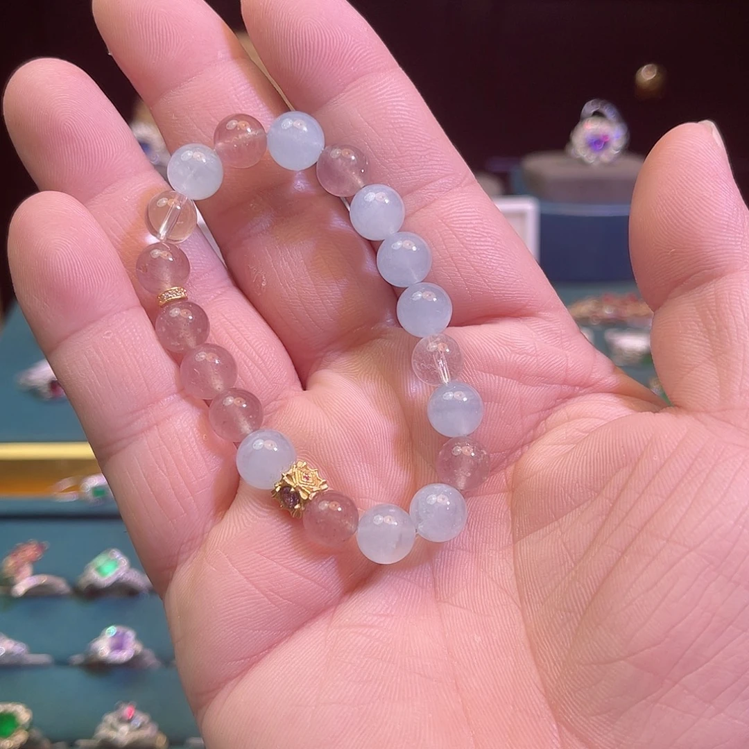 水晶手链未镶嵌天然水晶手串