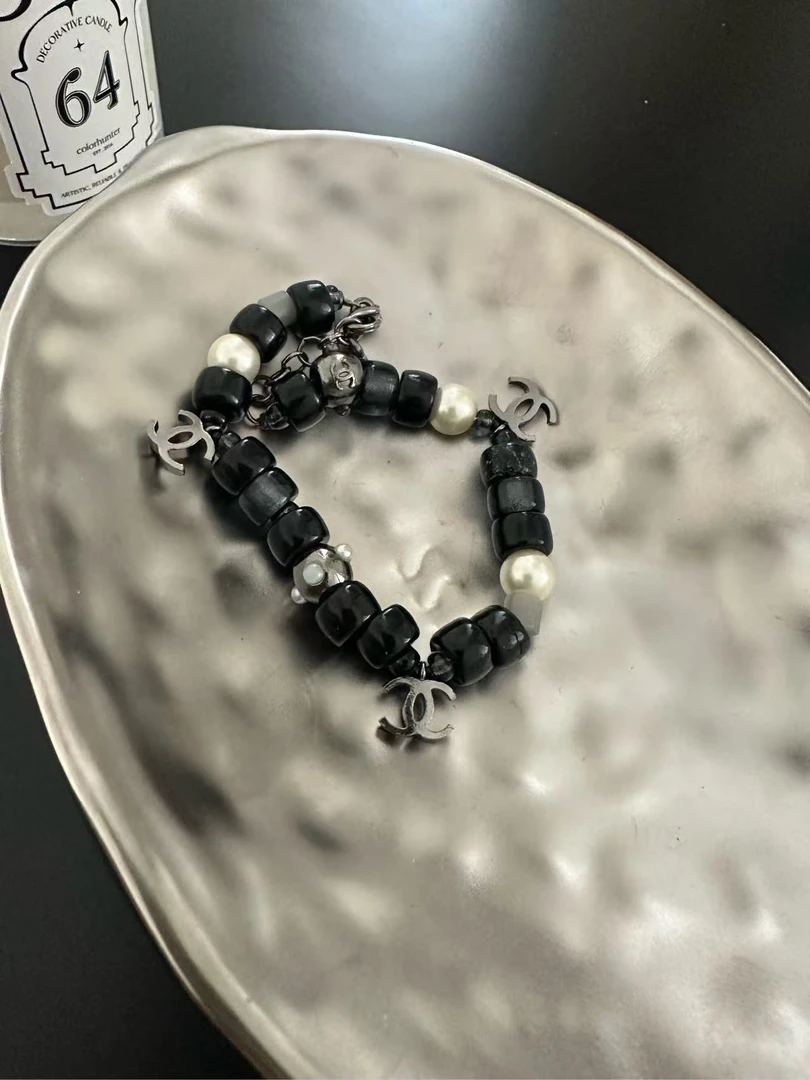 95新 Chanel/香奈儿 黑色串珠手链 14235773