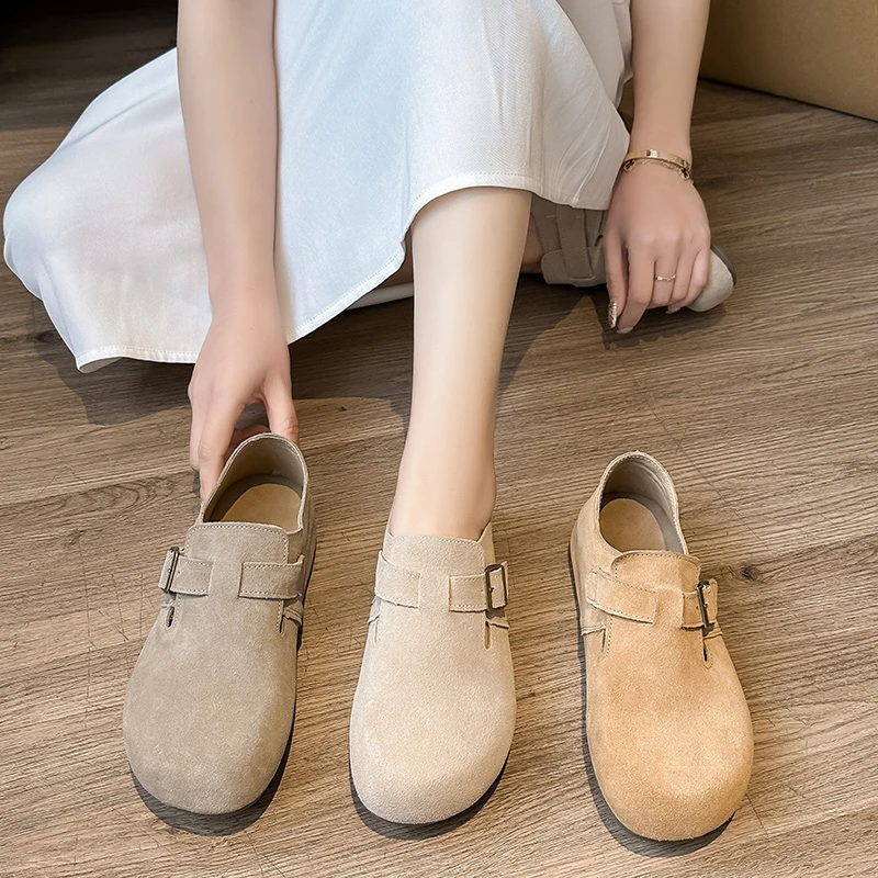 新款全包勃肯鞋内增高纯牛皮2025春秋时尚搭子博肯平替好物英伦风