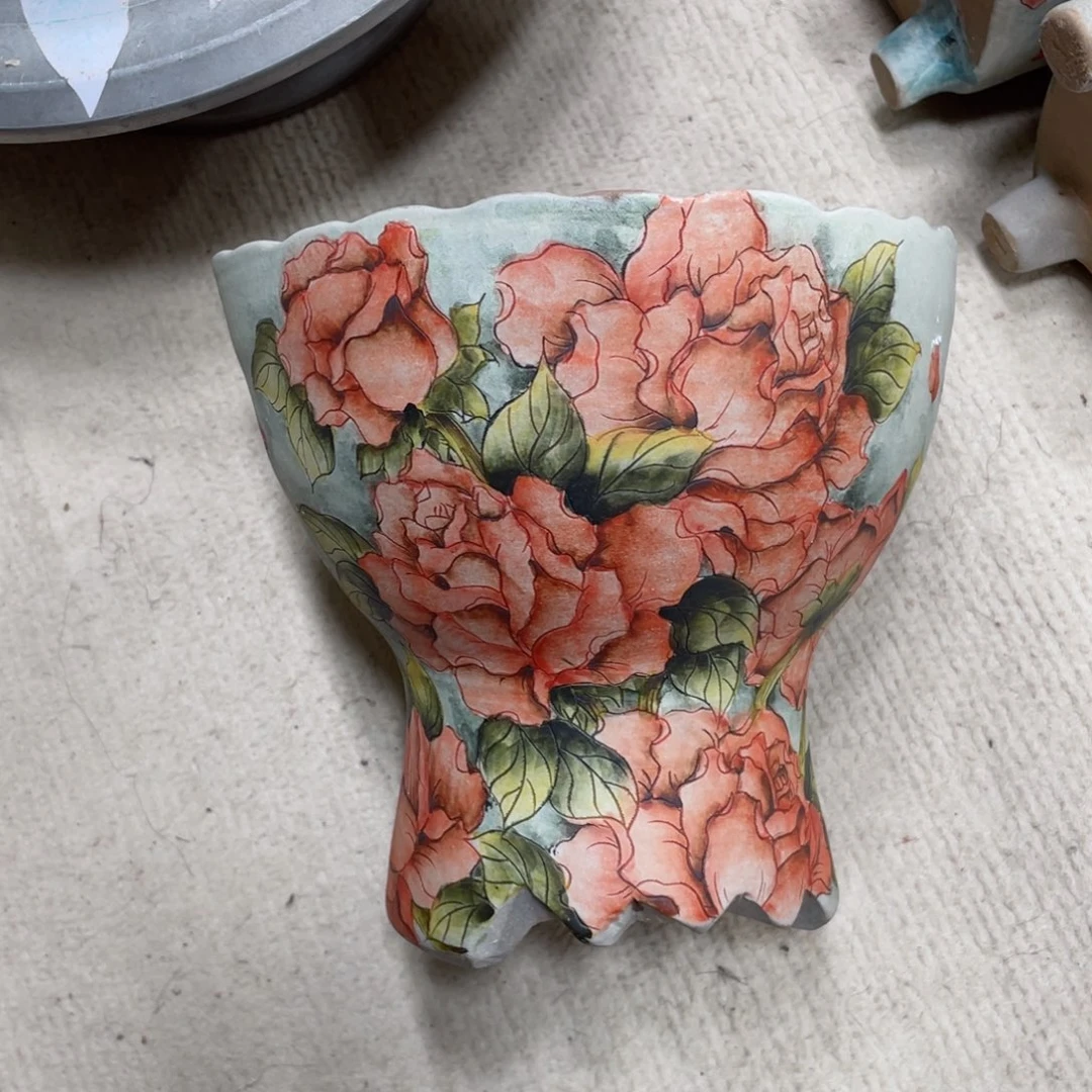 紫砂花盆可**贝陶瓷多肉花盆精品