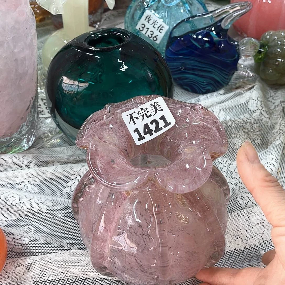 1421钱袋 家悦琉璃工艺品底不完美