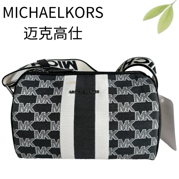 95新 MICHAEL KORS/迈克高仕 黑白老花波士顿G25127588底长22X13