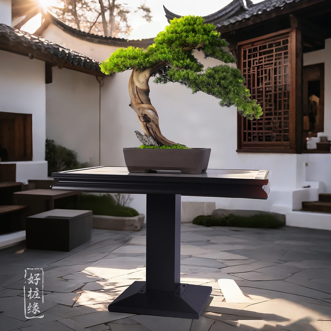 新中式可旋转式铝合金盆景架防滑耐磨不生锈