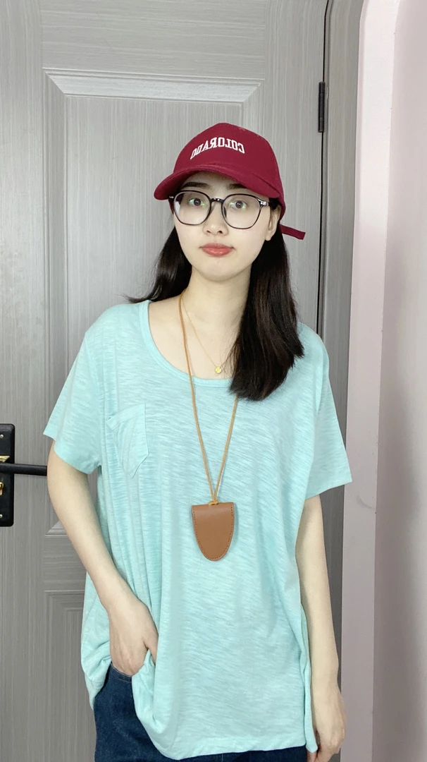 2025新款外贸竹节棉男女薄款T恤