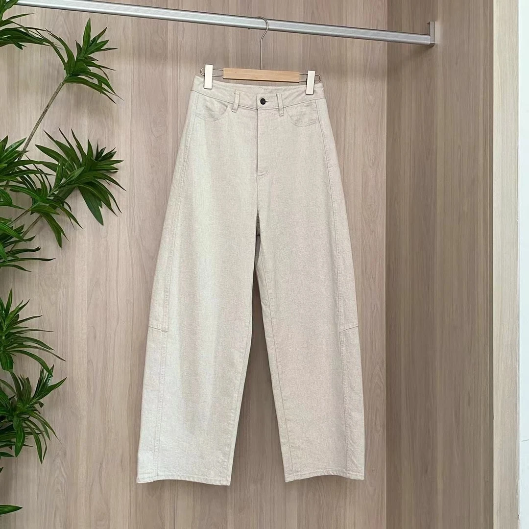 重工复古做旧水洗牛仔裤HSF02655