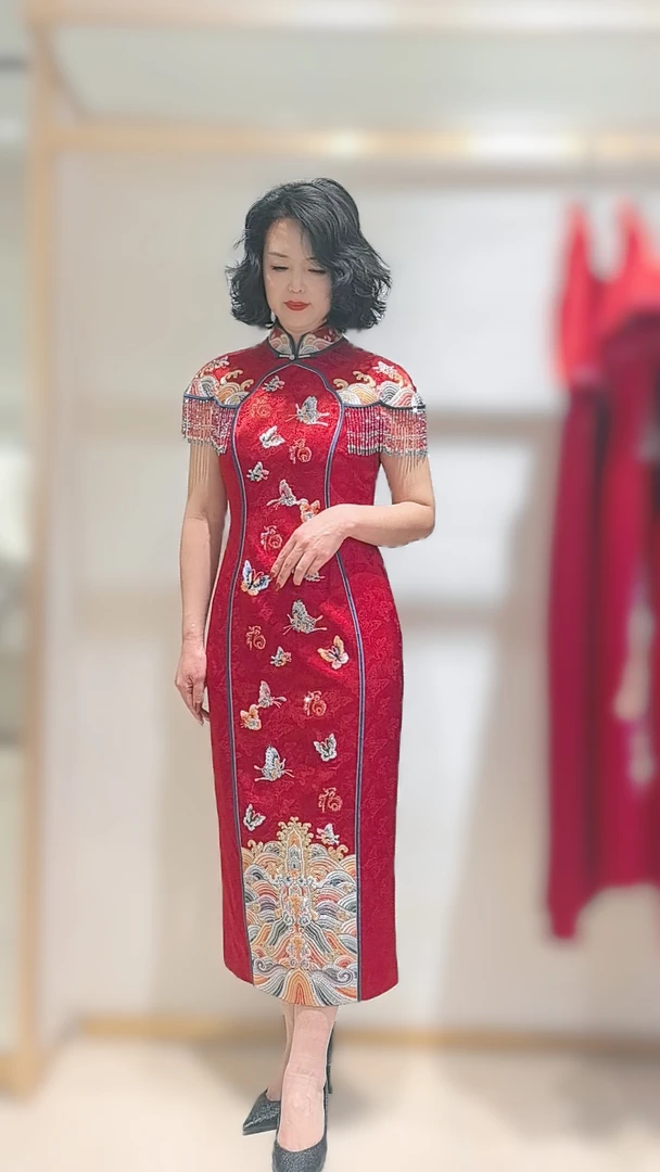 六礼170302东方美学秀禾旗袍显瘦时尚新娘喜妈妈喜婆婆礼服