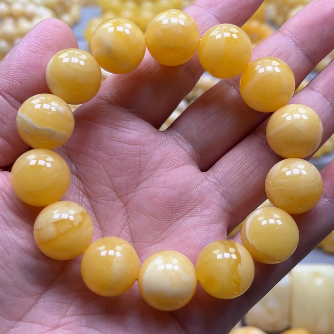 琥珀未镶嵌手链手串