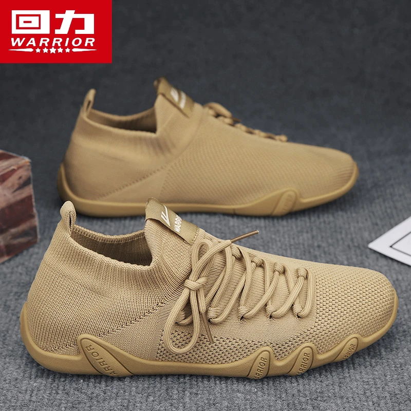 回力男鞋2025夏季新款透气飞织网鞋一脚蹬运动休闲工作防滑袜子鞋