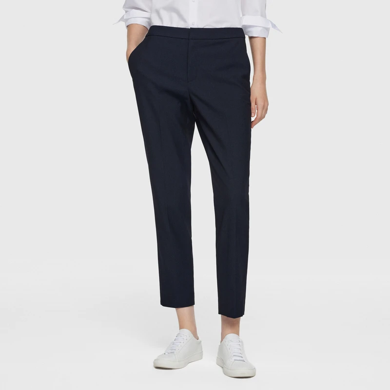 【轻盈】G2000女装商场款舒适弹性格纹正装九分裤