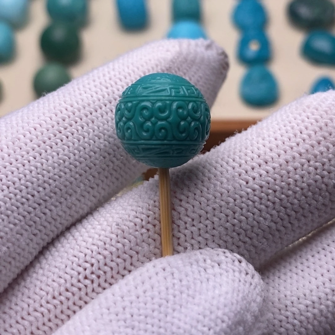 突***你绿松石未镶嵌绿松石回纹13.7