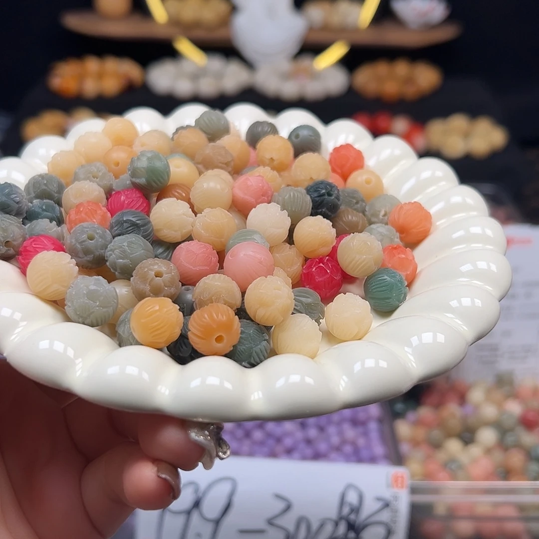 手串菩提根/象牙果卡12多宝步步生莲20颗