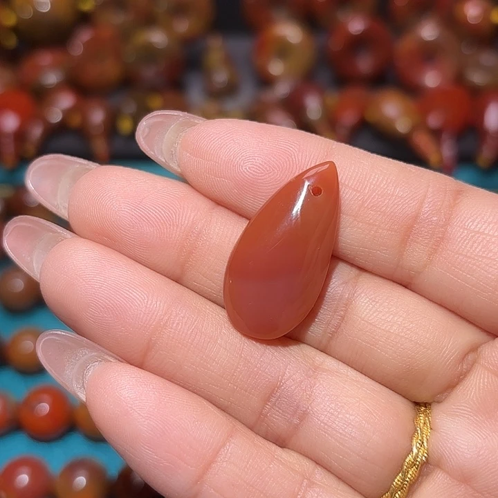 玛瑙/玉髓未镶嵌战国红珠子