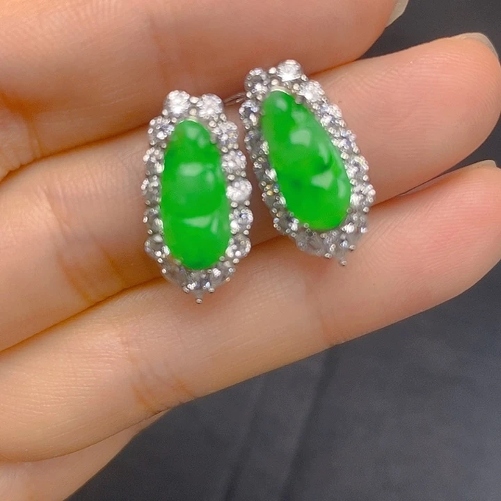 翡翠银S925镶嵌戒指