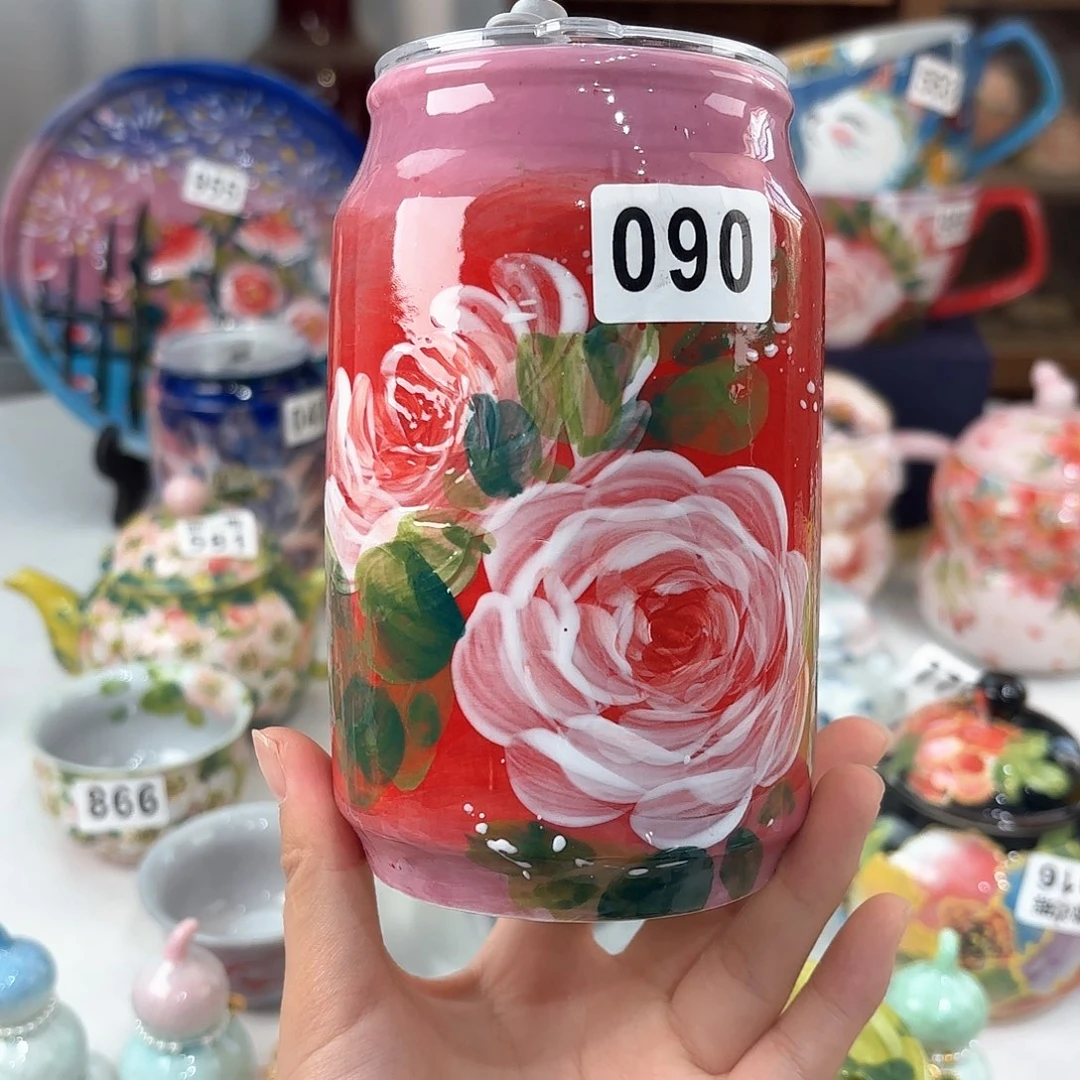 景德镇手绘高温釉下彩陶瓷茶具