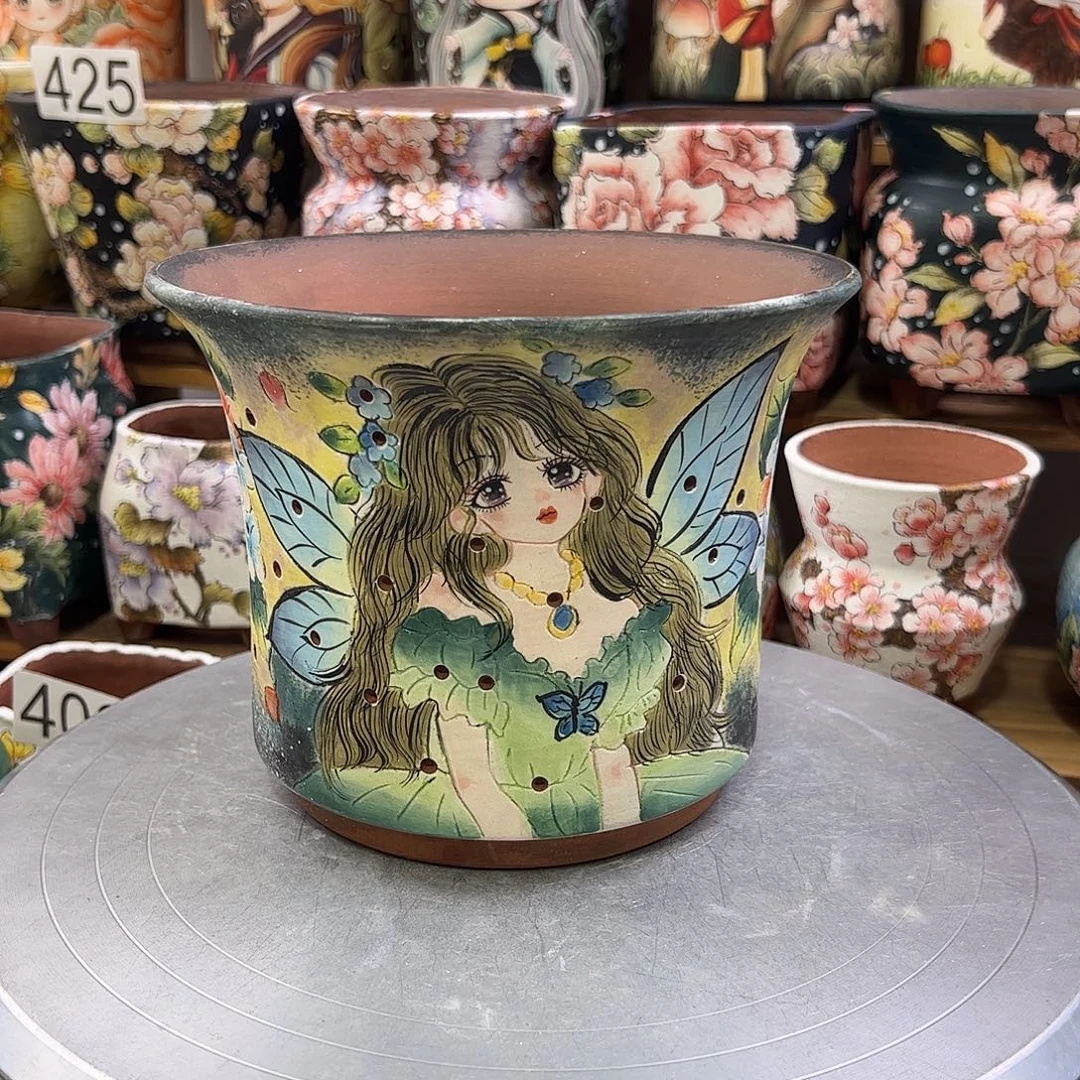 景德镇炫彩手绘口17.5高14.5