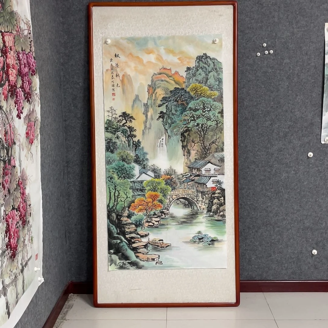 国画四尺138.69画芯 不带框 捡漏