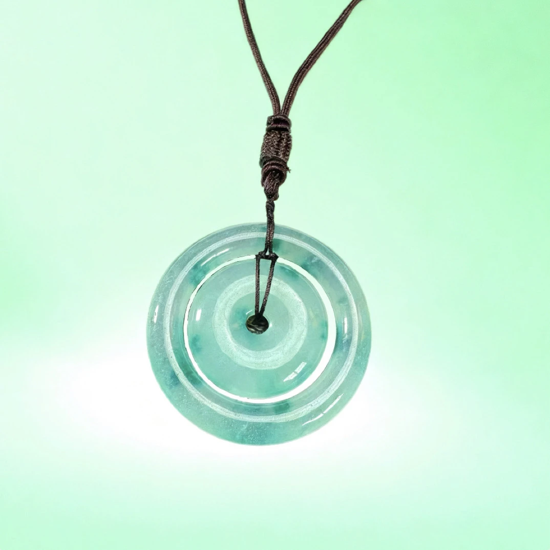 【天朝清货~】 带绿透花平安子母扣A118-YQ-2A