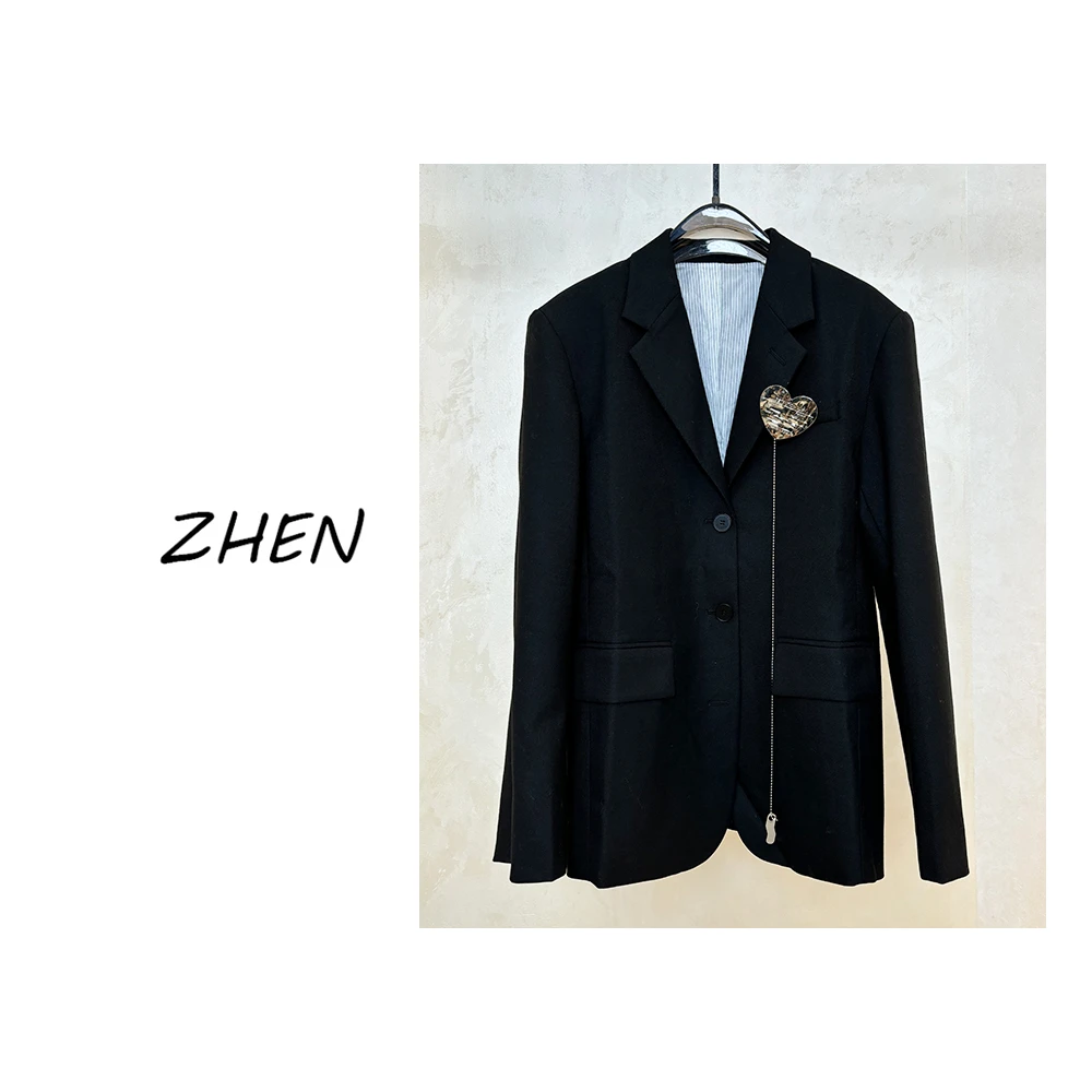 【ZHEN】7877 2025新款西装外套职场风小众设计师款