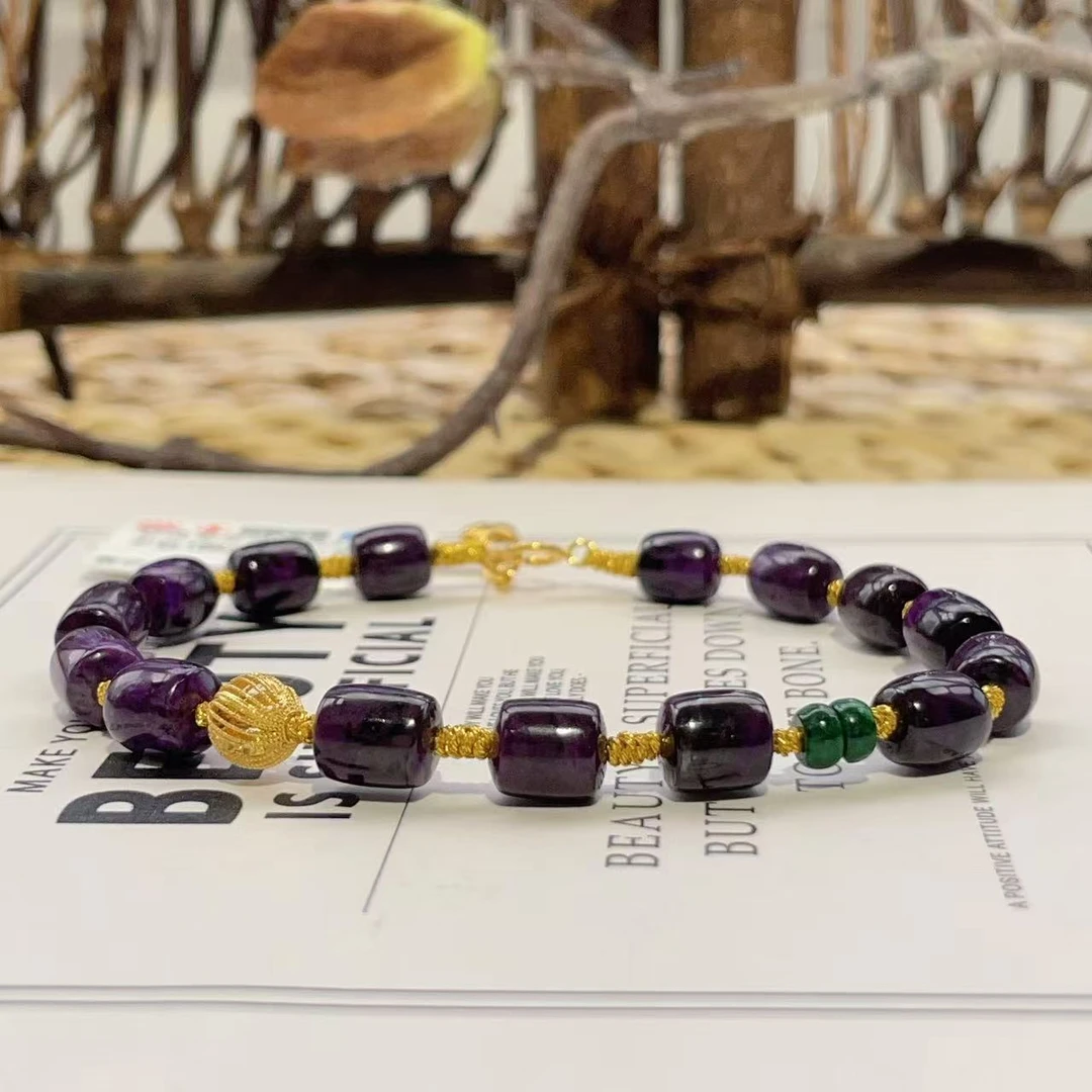 舒俱来老油桶珠灯笼珠手链18k/16cm/5.5mm+/AZB5584（既明）