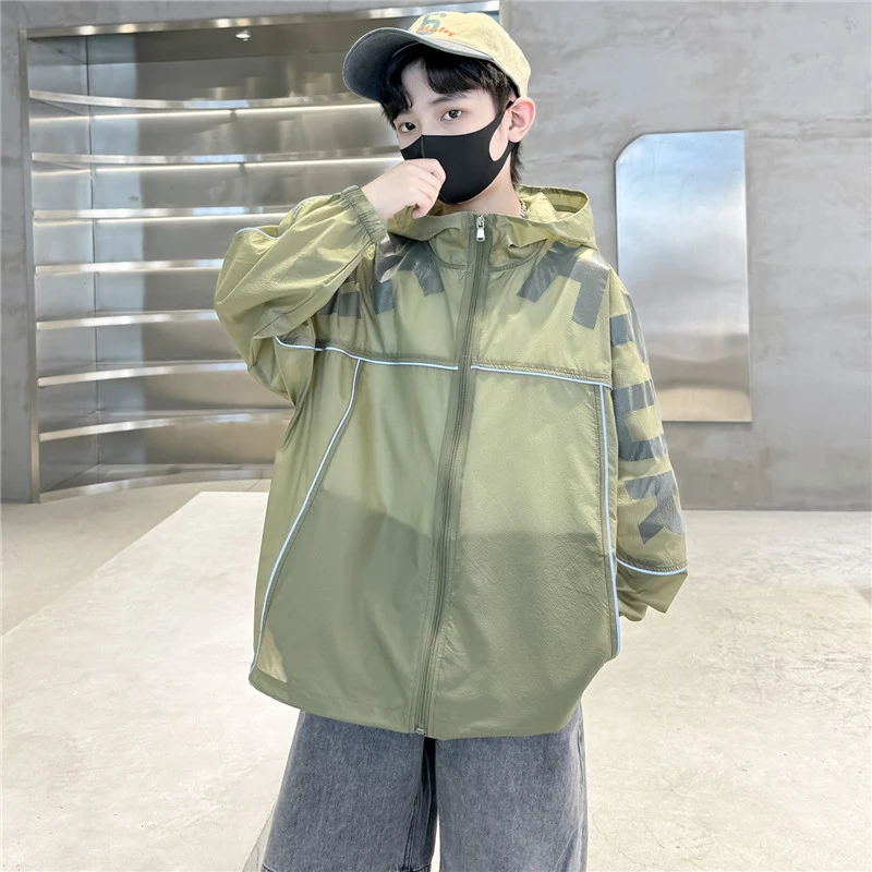 男童夏装防晒衣轻薄款2025新款儿童男孩防晒衣炸街帅气夏款中大童